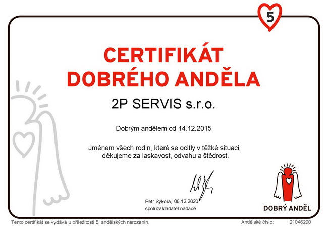 Certifikát Dobrého Anděla
