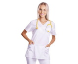 Bílé zdravotnické haleny